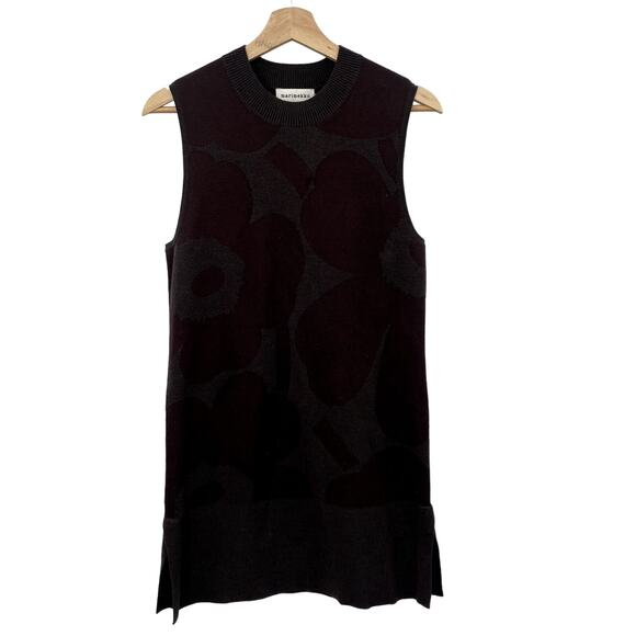 Marimekko Brown floral knit sleeveless tunic NWT - Picture 3 of 8